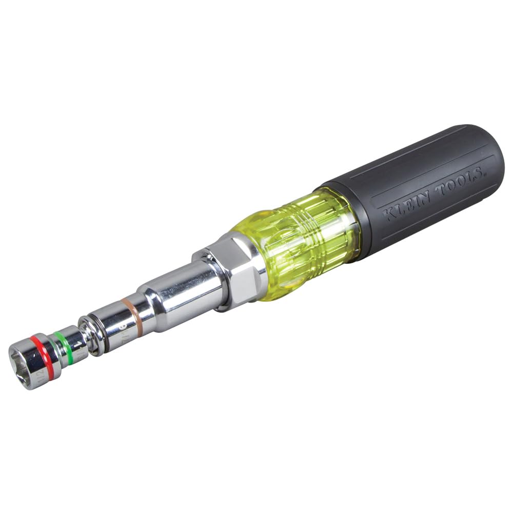 Klein Tools 32807MAG Tourne-écrous 7-en-1 magnétique SAE avec écrous hexagonaux et manche antidérapant pour ingénieurs e