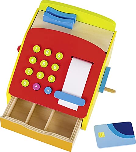 Goki 51733 caisse enregistreuse avec manivelle et sonnerie pour petite entreprise, bureaux, commerces, ergonomique et pr