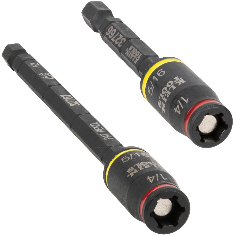 Klein Tools Impact Driver Professionnel, Fonction Multi-Usage, Sangle Étui Adaptor Compatible 1/4 et 5/16 Po, Tailles Va