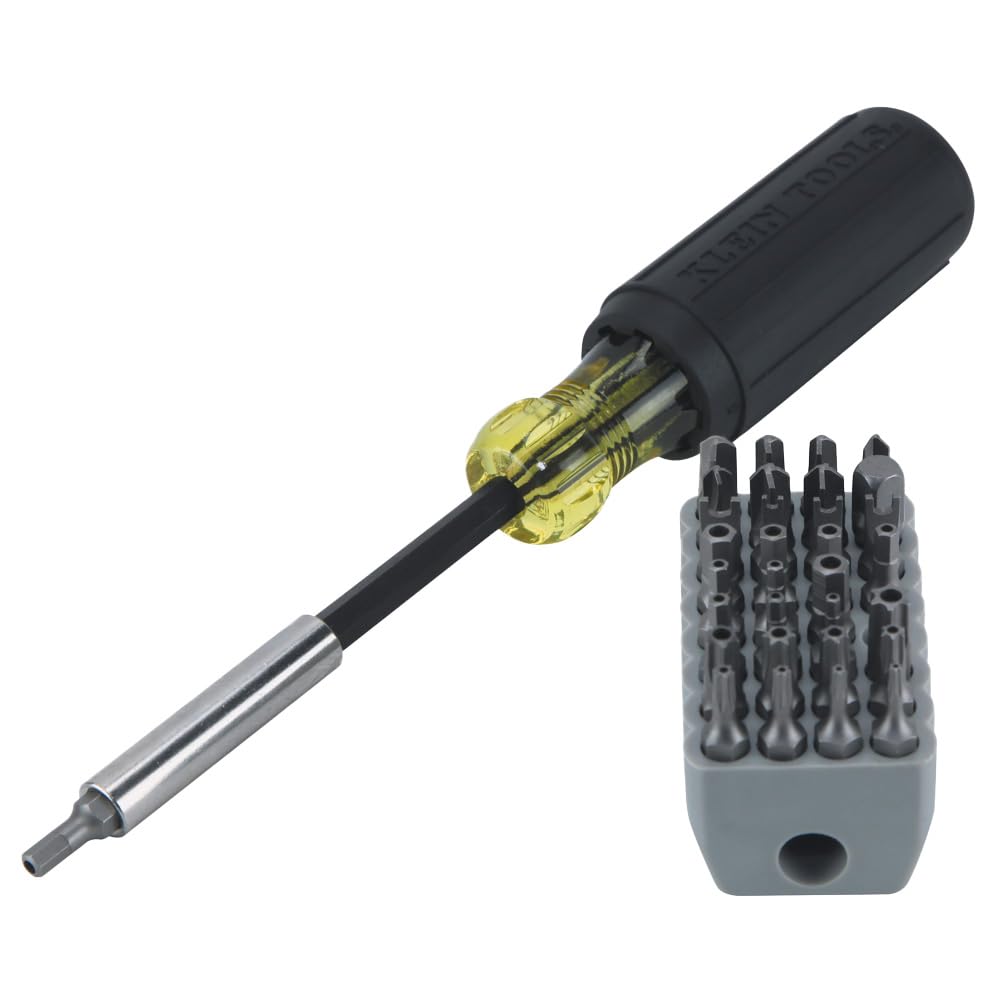 Klein Tools 32510 Tournevis Magnétique Ensemble 32 Pièces Bit Invulnérable pour Electricien, Réparation Électrique, Outi