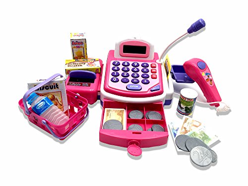 Tachan 74014263 Little Home caisse enregistreuse rose écolocalisable multifonctionnelle pour commerces petit format