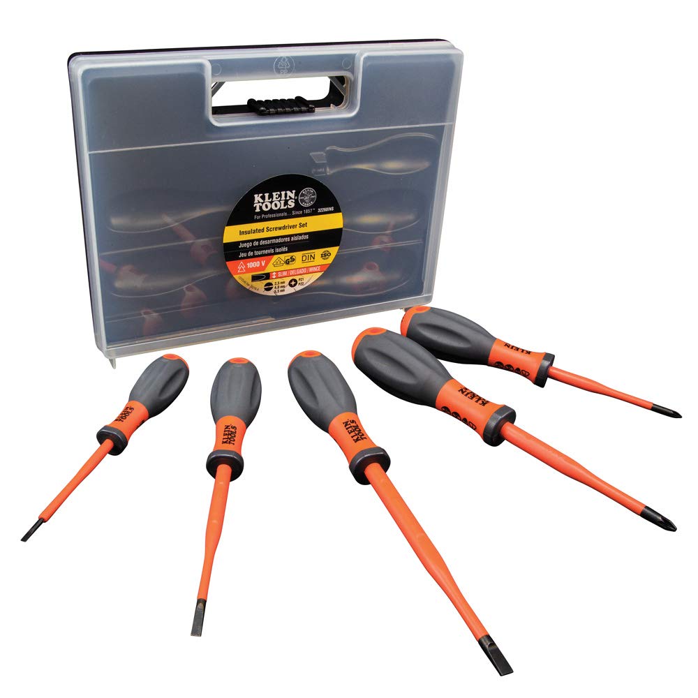 Klein Tools - Tournevise isolé VDE 5pcsLot ergonomiques Orange VDE