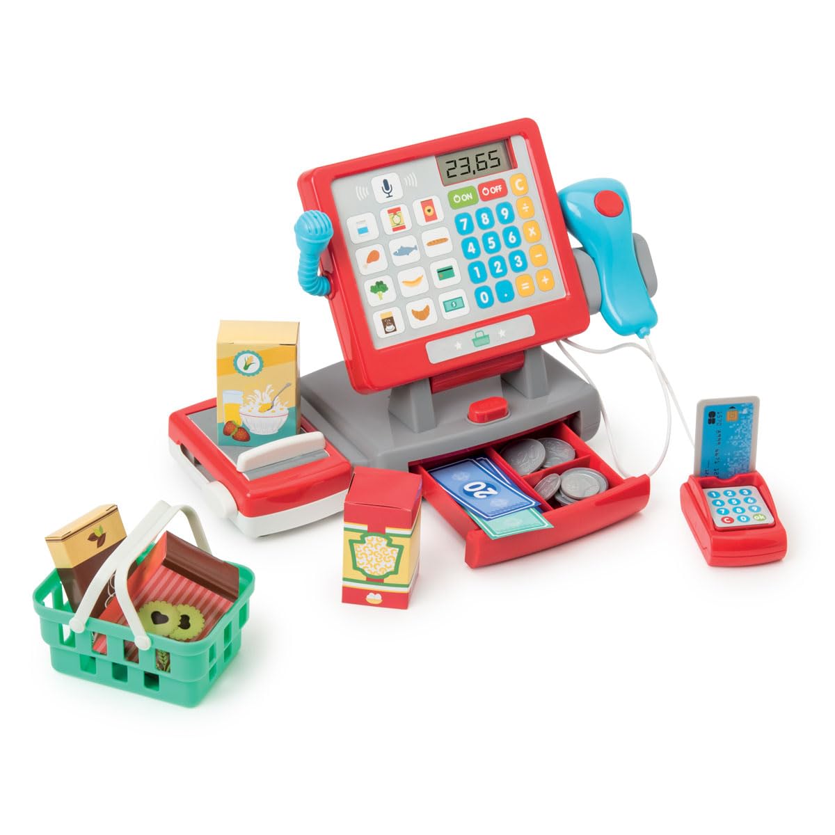 Oxybul Caisse enregistreuse tactile pour enfants de 3 à 8 ans | Facile à utiliser | Idéal pour le jeu de rôles | Économi