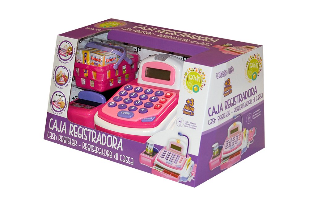 Tachan 74014263 Little Home caisse enregistreuse rose écolocalisable multifonctionnelle pour commerces petit format